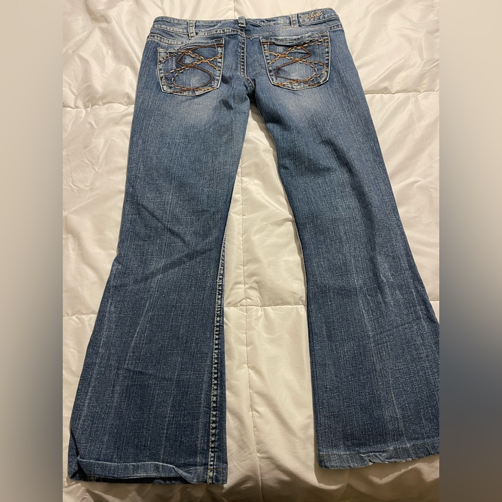 Women's Silver Skinny Bootcut Jeans